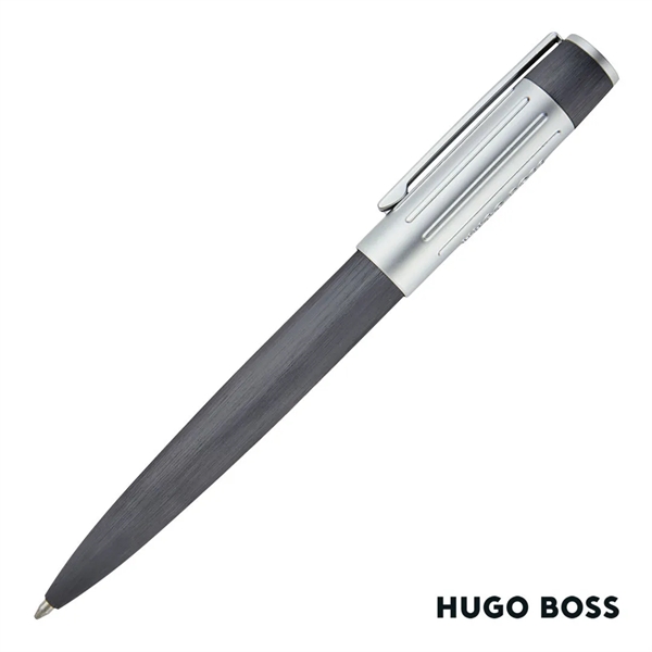 The Hugo Boss® Gear Rib Ballpoint Pen mixes black aluminum with... from ASI 84592 St Regis Group