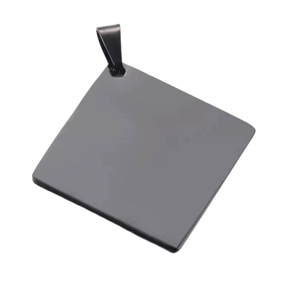 Square stainless steel pet tag plus laser engraving on 1 location... from ASI 37218 Athena Promo (tm)