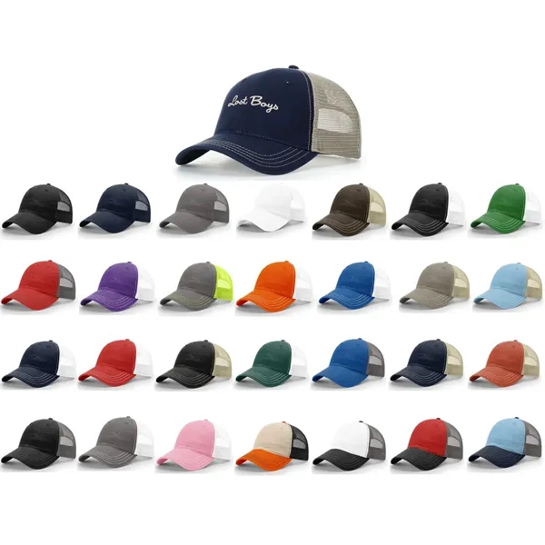 This garment-washed, unstructured mesh back trucker cap is all about comfort... from ASI 72657 Active Life Promo / Active Life