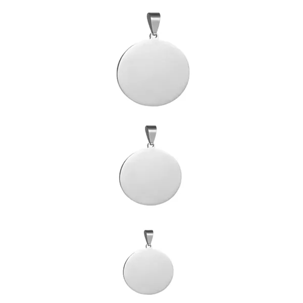 Silver round stainless steel pet tag plus laser engraving on 1... from ASI 37218 Athena Promo (tm)