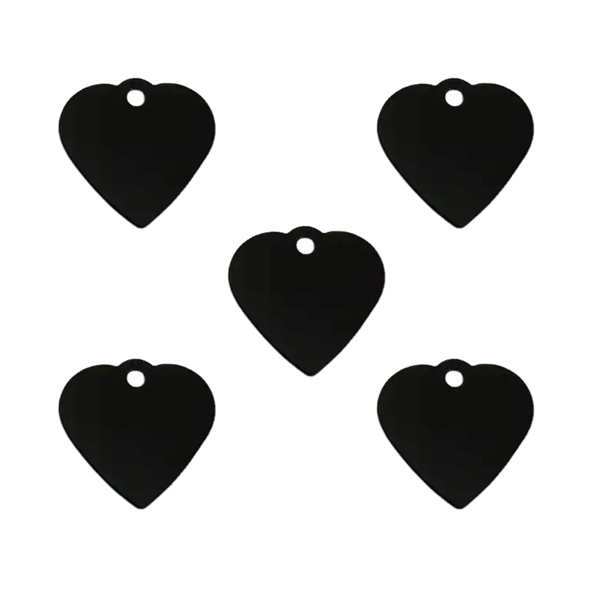 Heart shaped aluminum pet tag plus laser engraving on 1 location... from ASI 37218 Athena Promo (tm)