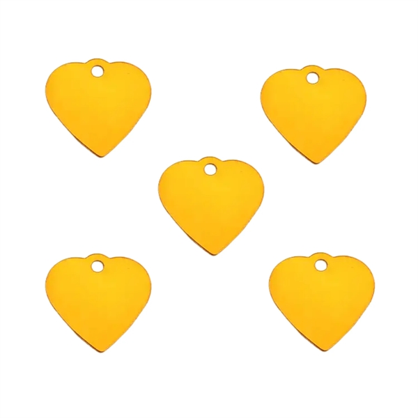 Heart shaped aluminum pet tag plus laser engraving on 1 location... from ASI 37218 Athena Promo (tm)
