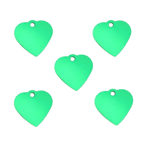 Heart shaped aluminum pet tag plus laser engraving on 1 location... from ASI 37218 Athena Promo (tm)