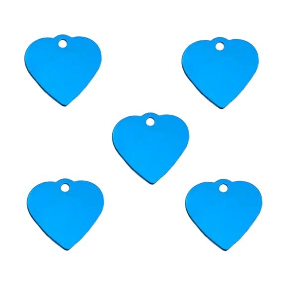 Heart shaped aluminum pet tag plus laser engraving on 1 location... from ASI 37218 Athena Promo (tm)