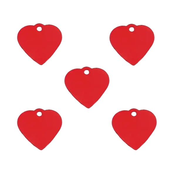 Heart shaped aluminum pet tag plus laser engraving on 1 location... from ASI 37218 Athena Promo (tm)