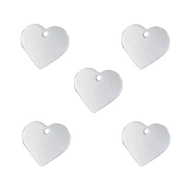 Heart shaped aluminum pet tag plus laser engraving on 1 location... from ASI 37218 Athena Promo (tm)
