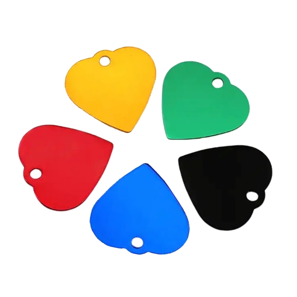 Heart shaped aluminum pet tag plus laser engraving on 1 location... from ASI 37218 Athena Promo (tm)