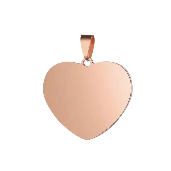 Heart style stainless steel pet tag plus laser engraving on 1... from ASI 37218 Athena Promo (tm)