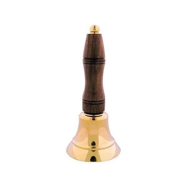 Brass School Bell with Wooden Handle... from ASI 92531 Unique Custom Products / UCP