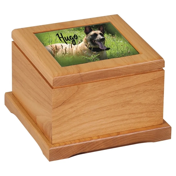 Alder Pet Urn with Routed Top/Insert Not Included... from ASI 92531 Unique Custom Products / UCP