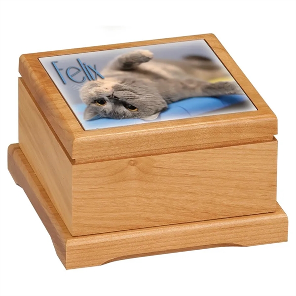 Alder Pet Urn with Routed Top/Insert Not Included... from ASI 92531 Unique Custom Products / UCP