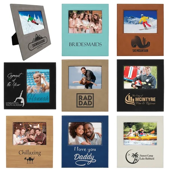 Photo frame made of premium leatherette measuring 5" x 7" for... from ASI 92531 Unique Custom Products / UCP