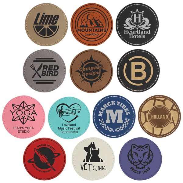 Patch made of leatherette material in a circular shape measuring 2.5".... from ASI 92531 Unique Custom Products / UCP