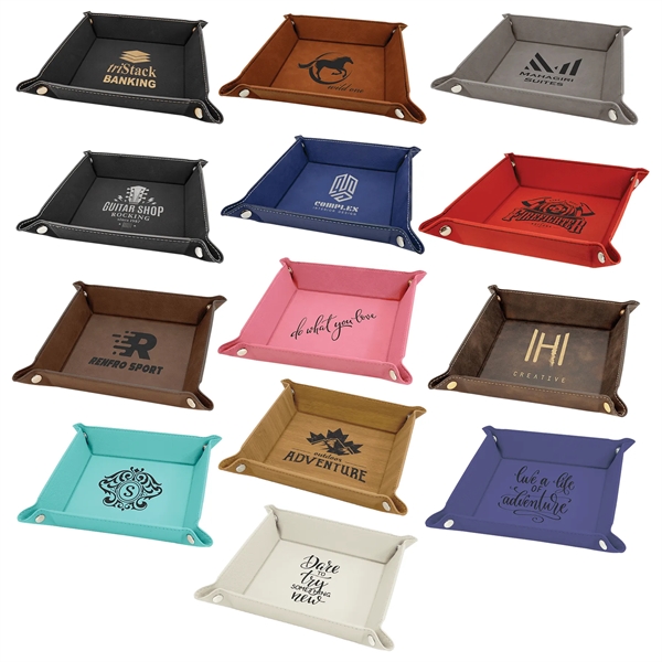 Premium snap tray made of leatherette material and measuring 6" x... from ASI 92531 Unique Custom Products / UCP
