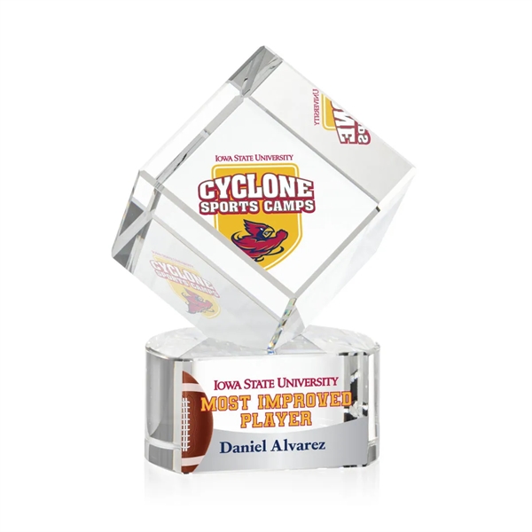 The Burrill VividPrint™ Award on Base is a perfectly polished cube... from ASI 84592 St Regis Group / St Regis