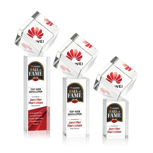 The Burrill VividPrint™ Award on Base is a perfectly polished cube... from ASI 84592 St Regis Group / St Regis