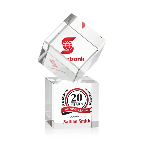 The Burrill VividPrint™ Award on Base is a perfectly polished cube... from ASI 84592 St Regis Group / St Regis