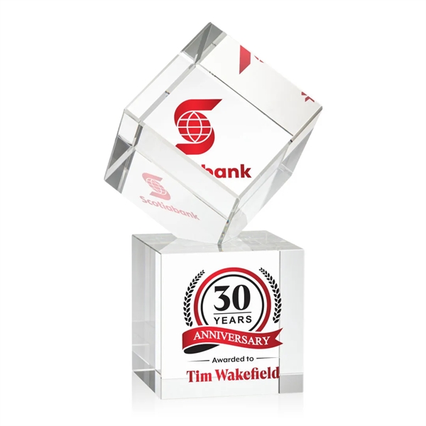 The Burrill VividPrint™ Award on Base is a perfectly polished cube... from ASI 84592 St Regis Group / St Regis