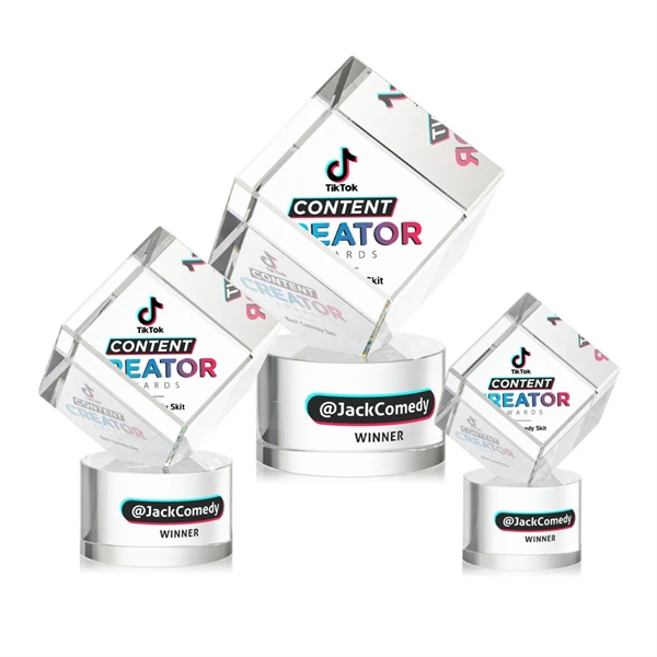 The Burrill VividPrint™ Award on Base is a perfectly polished cube... from ASI 84592 St Regis Group / St Regis