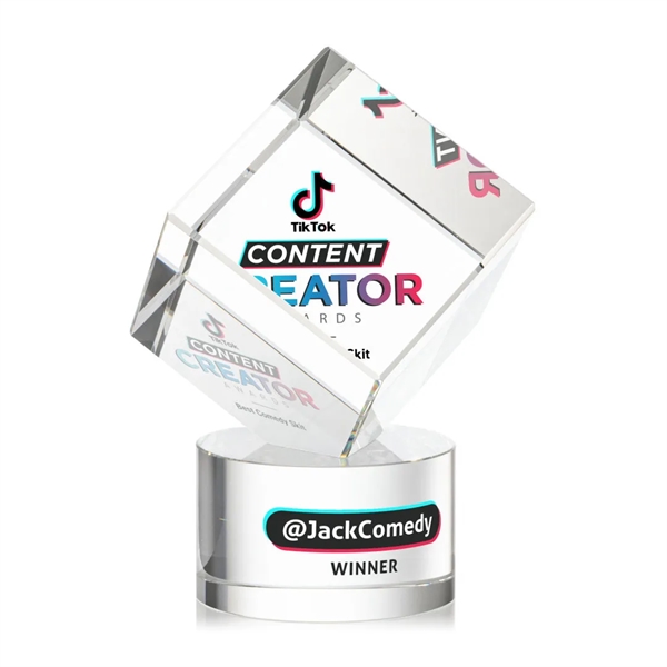 The Burrill VividPrint™ Award on Base is a perfectly polished cube... from ASI 84592 St Regis Group / St Regis