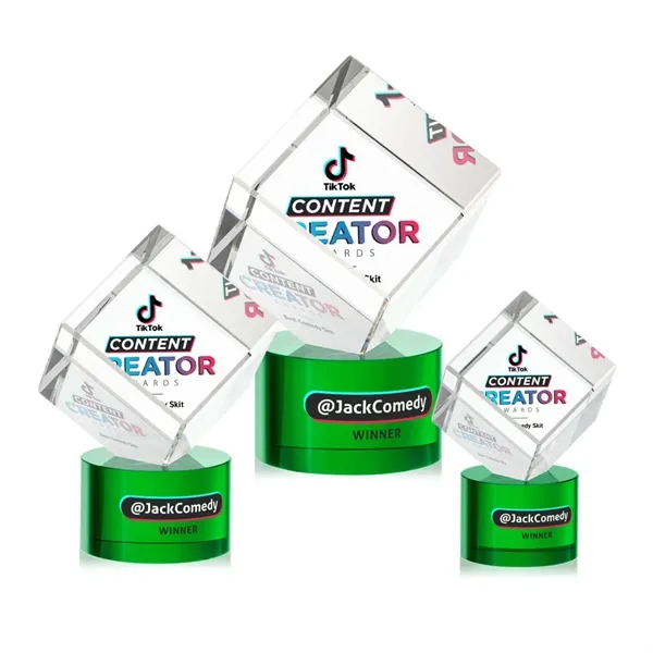 The Burrill VividPrint™ Award on Base is a perfectly polished cube... from ASI 84592 St Regis Group / St Regis