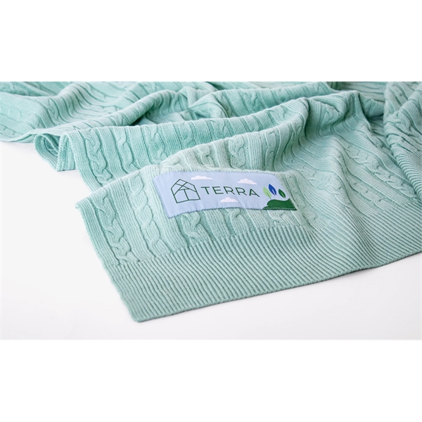 Featuring an elegant, cozy feel and luxury appearance, Cable Knit Blankets... from ASI 45657 Pop! Promos