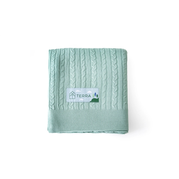 Featuring an elegant, cozy feel and luxury appearance, Cable Knit Blankets... from ASI 45657 Pop! Promos