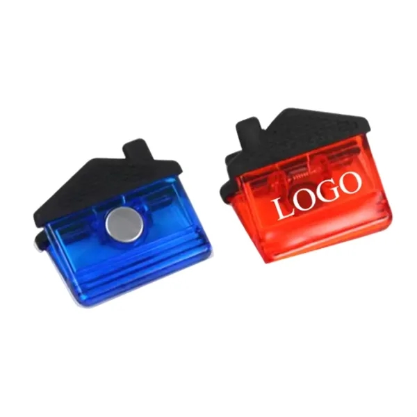 House shaped fridge magnetic memo clip plus 1 color silkscreen imprint... from ASI 37218 Athena Promo (tm)
