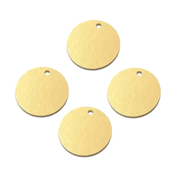 Round design pet tag made of brass plus laser engraving on... from ASI 37218 Athena Promo (tm)