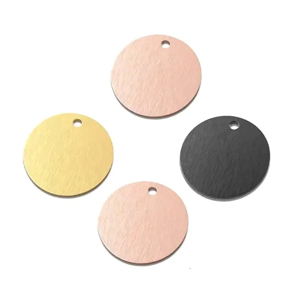 Round design pet tag made of brass plus laser engraving on... from ASI 37218 Athena Promo (tm)