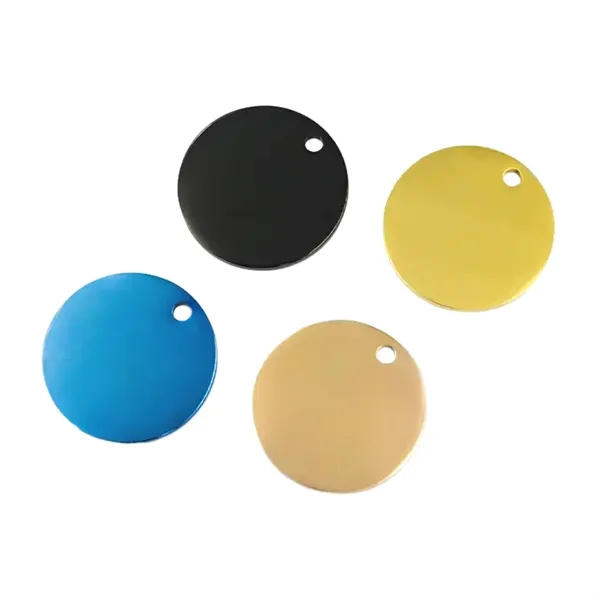 Round design pet tag made of brass plus laser engraving on... from ASI 37218 Athena Promo (tm)