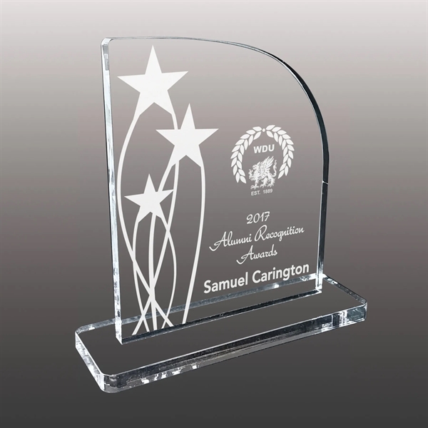 Acrylic award with clear base and customization.... from ASI 72521 Morris Magnets