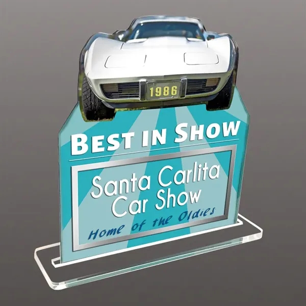 Acrylic desk plaque comes with magnetic backing.... from ASI 72521 Morris Magnets / Laser Cuts