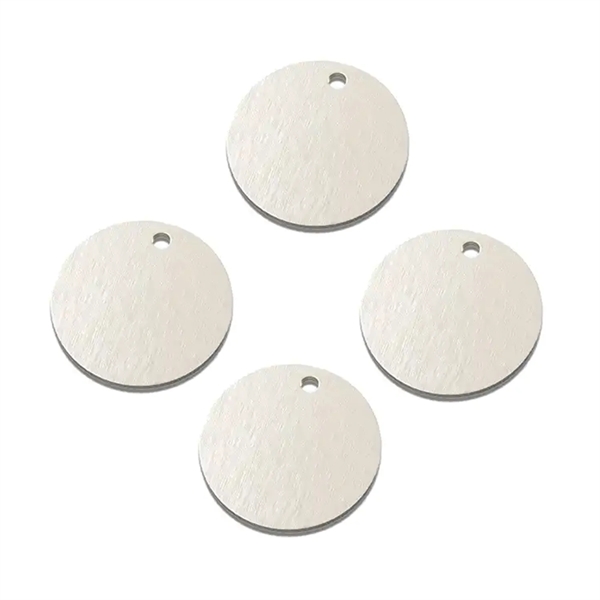 Silver round design pet tag made of brass plus laser engraving... from ASI 37218 Athena Promo (tm)