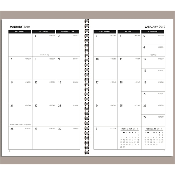 Academic/fiscal desk planner with a 5" x 8" page size.... from ASI 48575 Datamax International Inc / The Datamax Collection