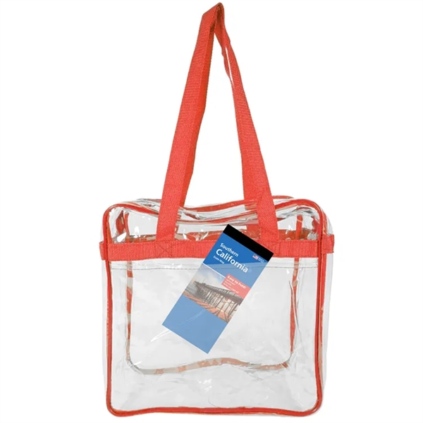 Bondi Clear Front Pocket Tote: NFL compliant, heavy PVC, double zippers,... from ASI 67557 LimeLight Ent / Limelight USA