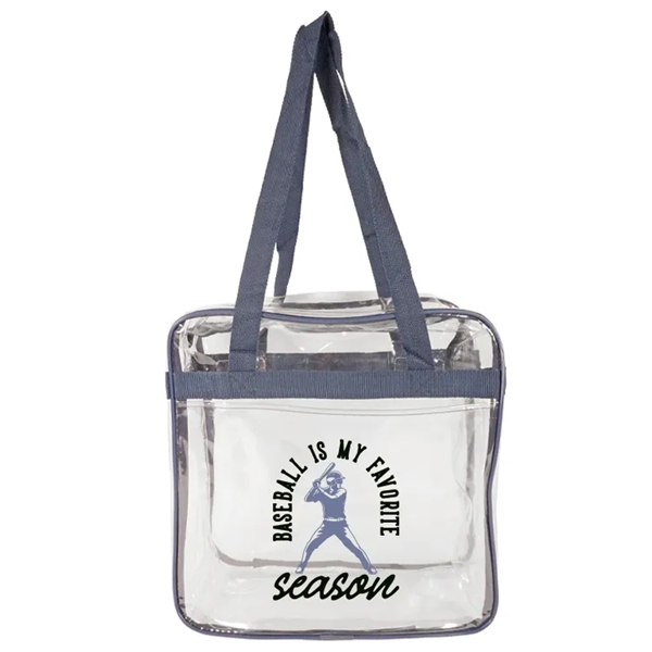 Bondi Clear Front Pocket Tote: NFL compliant, heavy PVC, double zippers,... from ASI 67557 LimeLight Ent / Limelight USA