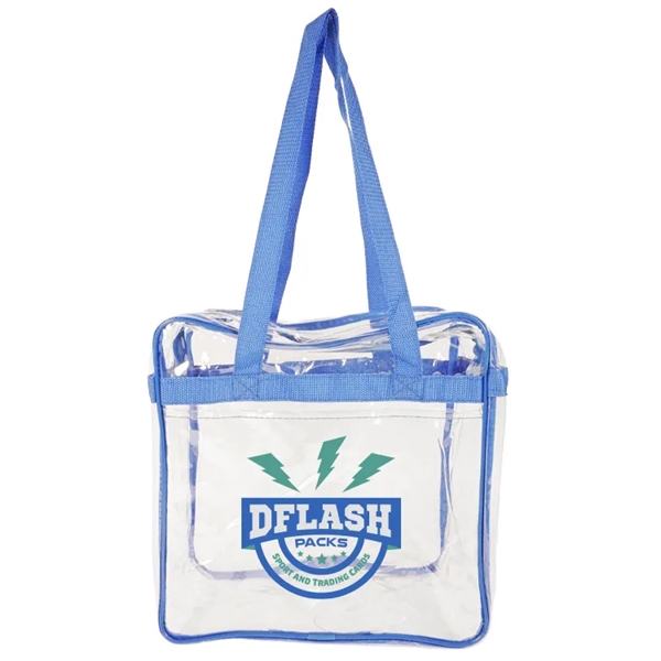 Bondi Clear Front Pocket Tote: NFL compliant, heavy PVC, double zippers,... from ASI 67557 LimeLight Ent / Limelight USA