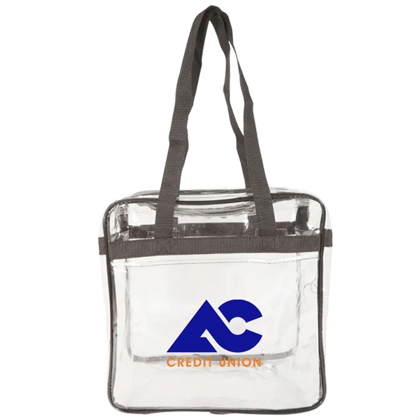Bondi Clear Front Pocket Tote: NFL compliant, heavy PVC, double zippers,... from ASI 67557 LimeLight Ent / Limelight USA