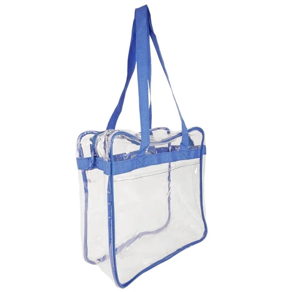 Bondi Clear Front Pocket Tote: NFL compliant, heavy PVC, double zippers,... from ASI 67557 LimeLight Ent / Limelight USA