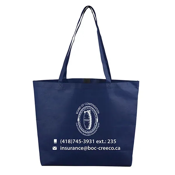 80GSM non-woven polypropylene tote bag with 28 5/8" cross-stitched handle straps... from ASI 62660 Innovation Line