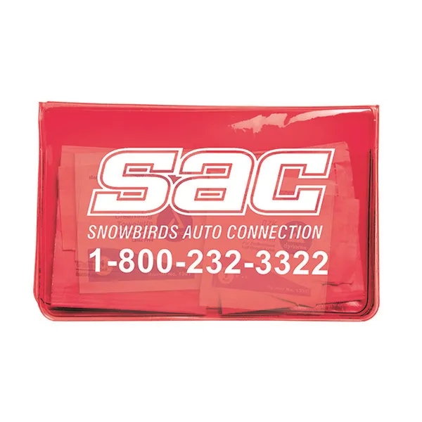 10 piece first aid kit packaged inside a vinyl pouch... from ASI 62660 Innovation Line