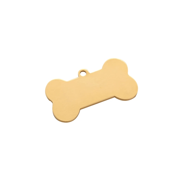 Bone shape pet tag made of brass plus laser engraving on... from ASI 37218 Athena Promo (tm)