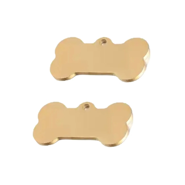 Bone shape pet tag made of brass plus laser engraving on... from ASI 37218 Athena Promo (tm)