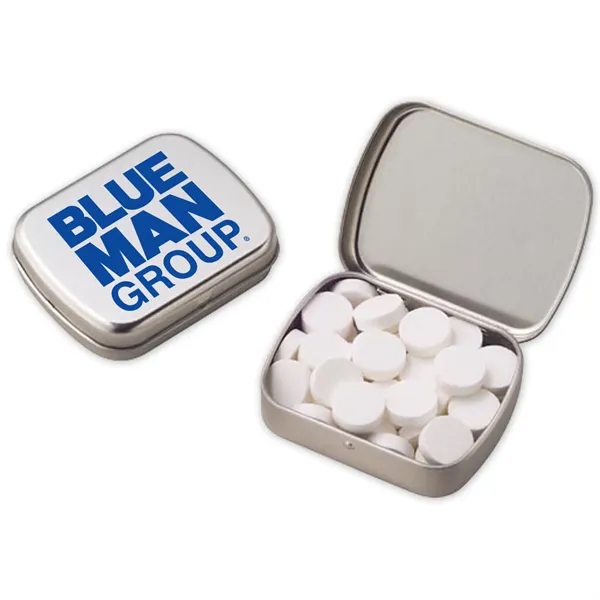 Small hinged tin filled with Peppermint Powermints.... from ASI 71685 Midnite Snax®