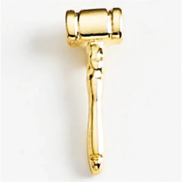 Gavel shape lapel pin with military clutch.... from ASI 68760 Marken Industries
