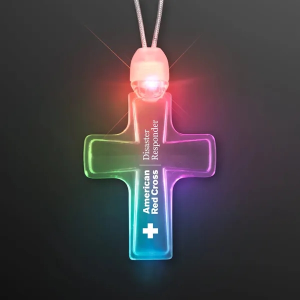 Light Up Cross Necklace; Blank & Domestic Imprint Pricing... from ASI 34194 ALightPromos