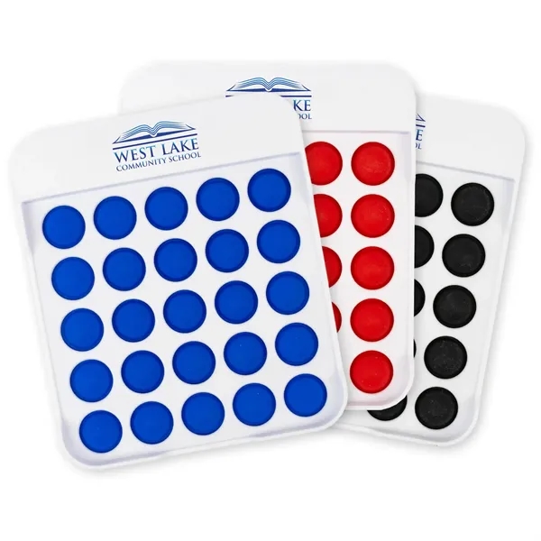Square Pop Bubble with vibrant buttons to relieve stress.... from ASI 54040 Fey Promo