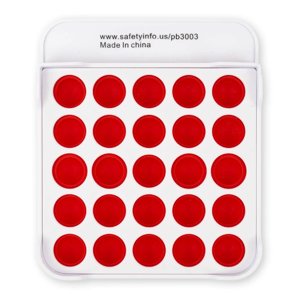 Square Pop Bubble with vibrant buttons to relieve stress.... from ASI 54040 Fey Promo