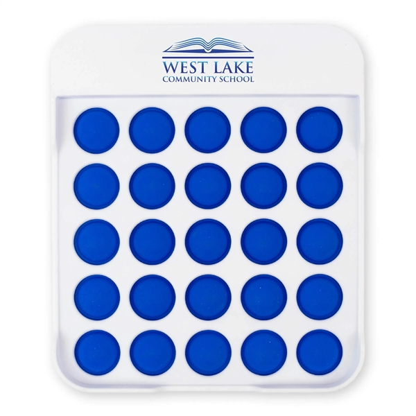 Square Pop Bubble with vibrant buttons to relieve stress.... from ASI 54040 Fey Promo